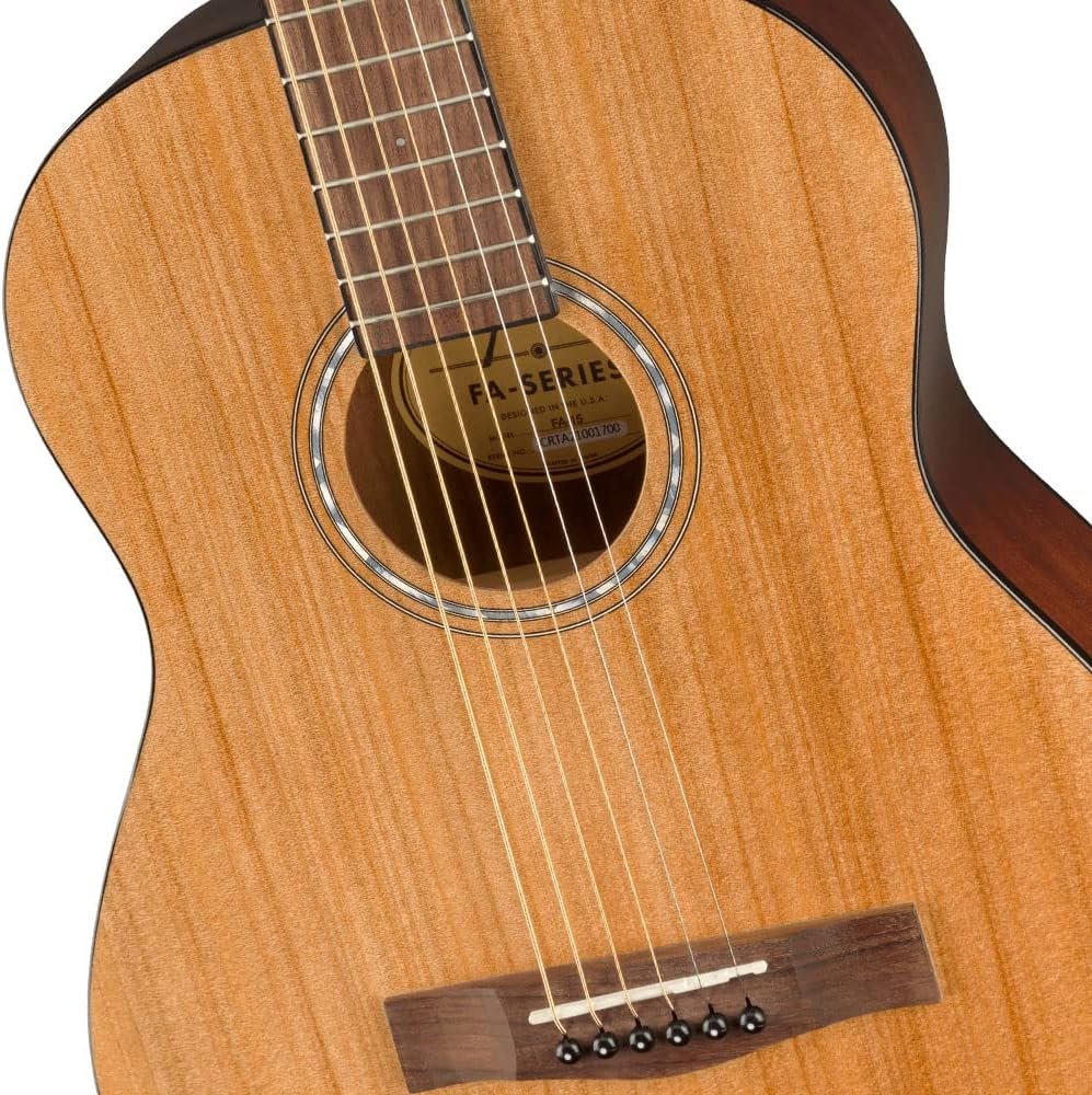 Fender FA-15 3/4 Scale Steel String Acoustic Guitar, with 2-Year Warranty, Natural, with Gig Bag