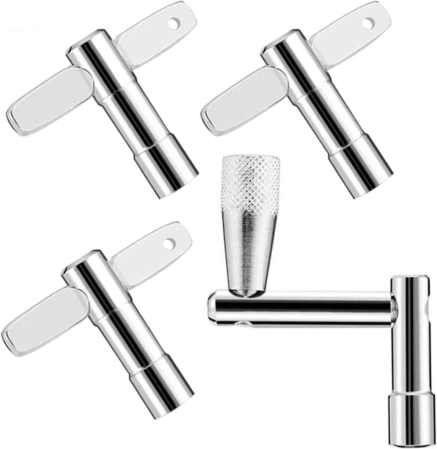 EastRock Drum Keys 3-Pack Drum Tuning Key with Continuous Standard Motion Speed key,Universal Drum Key Tuner (Chrome-Plated Steel)