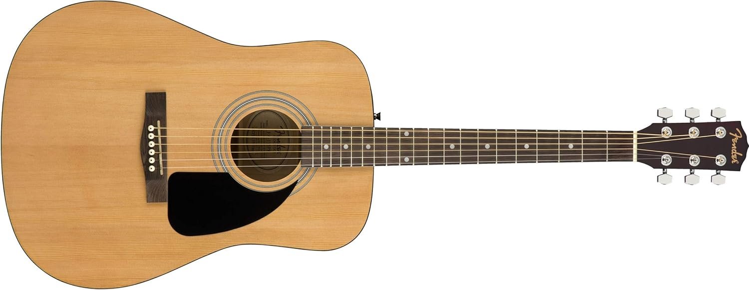 Fender FA-115 Dreadnought Acoustic Guitar Pack, with 2-Year Warranty, Natural, with Gig Bag and Accessories