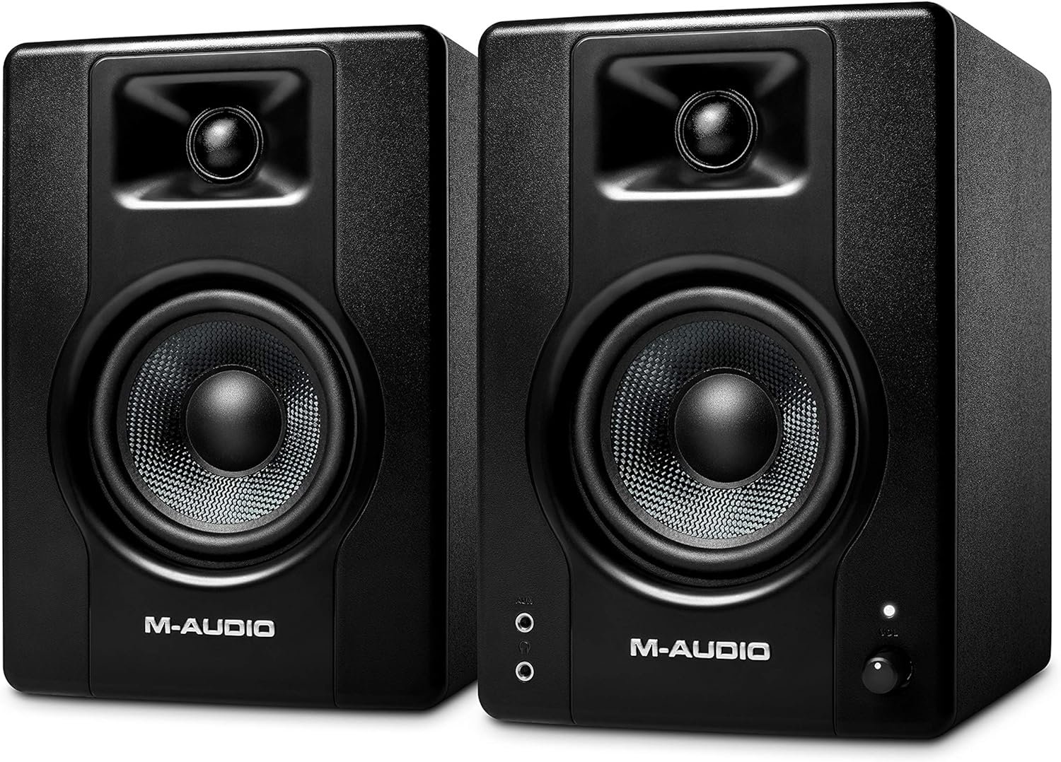 M-Audio BX4 4.5 Studio Monitors, HD PC Speakers for Recording and Multimedia with Music Production Software, 120W, Pair, Black