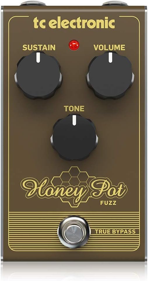 TC Electronic HONEY POT FUZZ Vintage-Flavored Fuzz Pedal with Massive Wall of Tones and Miles of Sustain