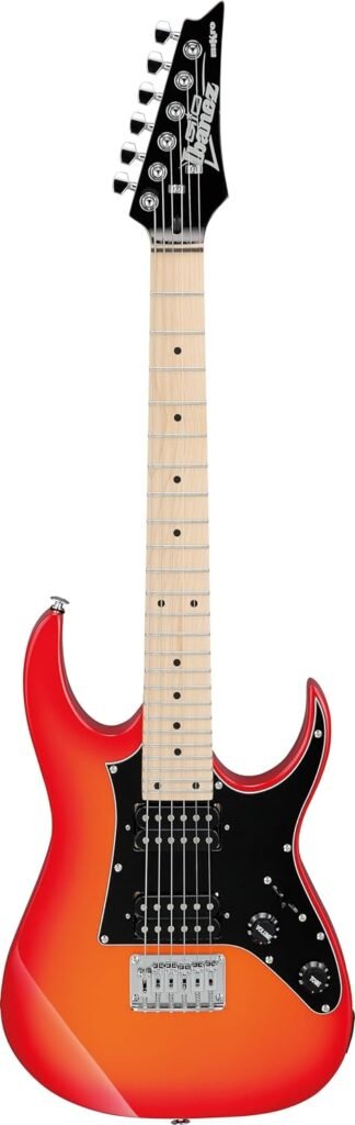 Ibanez GRGM 6 String Solid-Body Electric Guitar, Right, Candy Apple (GRGM21MCA)