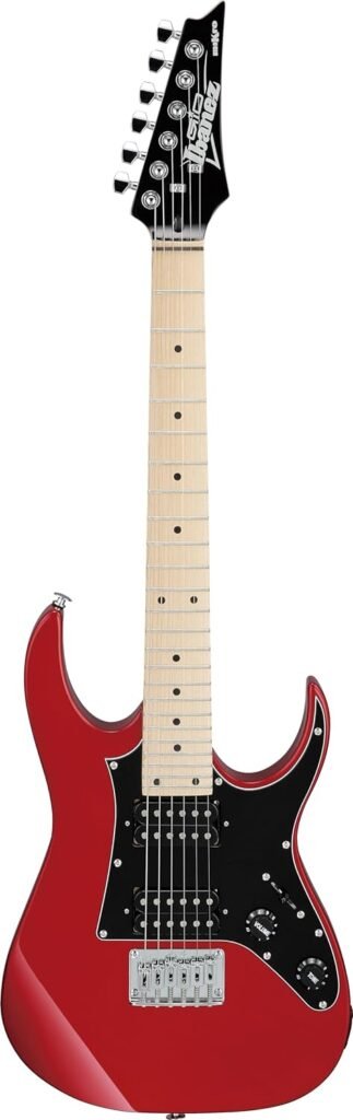 Ibanez GRGM 6 String Solid-Body Electric Guitar, Right, Candy Apple (GRGM21MCA)