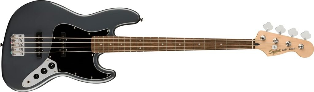 Squier Affinity Series Jazz Bass, Charcoal Frost Metallic, Laurel Fingerboard