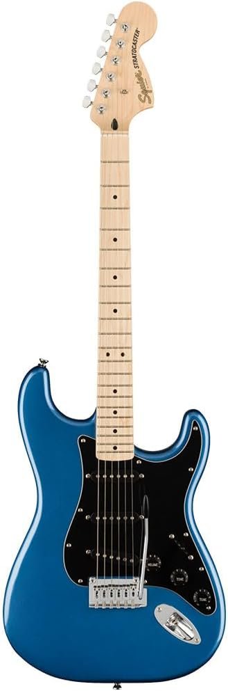 Squier Affinity Series Stratocaster Electric Guitar, with 2-Year Warranty, Lake Placid Blue, Maple Fingerboard
